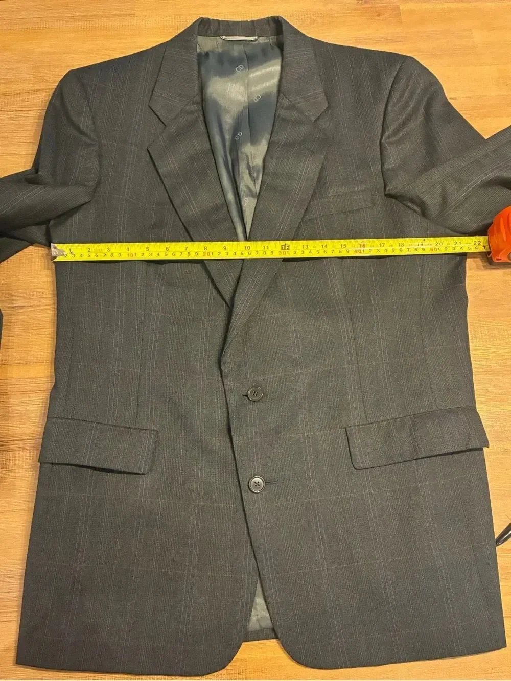 CHRISTIAN DIOR Vintage Monsieur Blazer Sport Coat Men’s 44R Gray Plaid